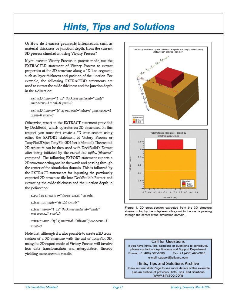 Read more about the article Hints, Tips and Solutions – Extract geometric information from 3D process simulation