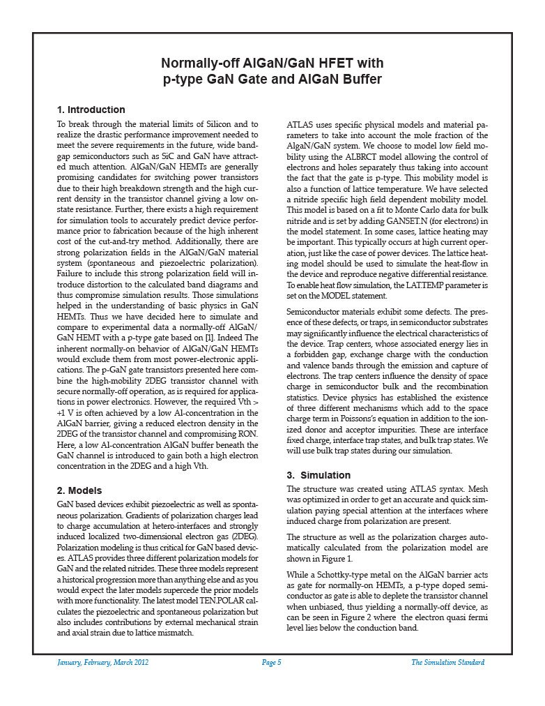 Read more about the article Normally-off AlGaN/GaN HFET with p-type GaN Gate and AlGaN Buffer