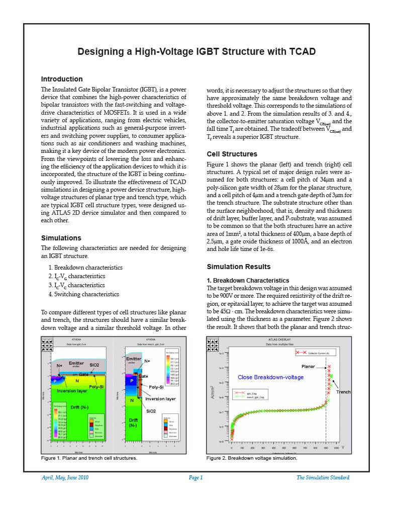 Read more about the article Designing a High-Voltage IGBT Structure with TCAD