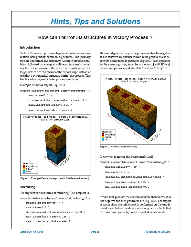 Read more about the article Hints, Tips and Solutions – Mirror 3D structures in Victory Process
