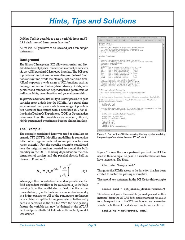 あなたが現在見ているのは Hints, Tips, and Solutions – Passing a Variable from an ATLAS deck into a C-Interpreter Function