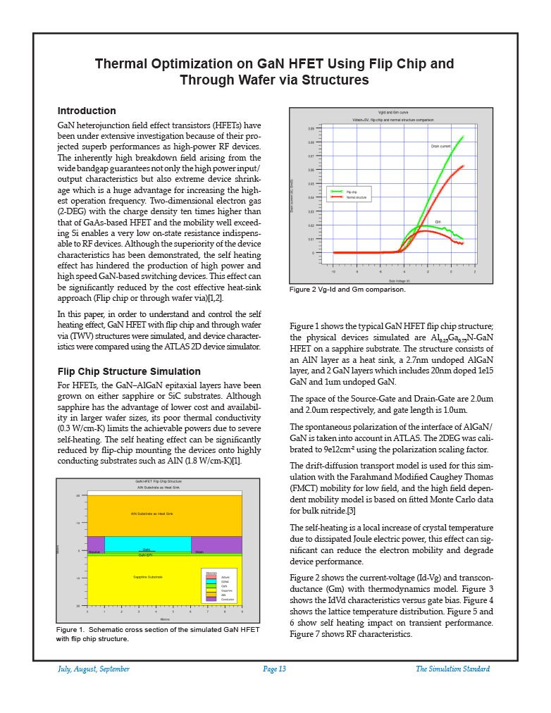 Read more about the article Thermal Optimization on GaN HFET Using Flip Chip and Through Wafer via Structures