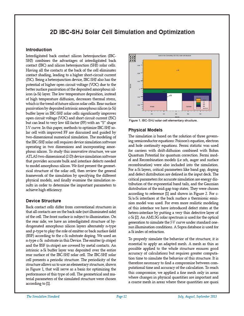Read more about the article 2D IBC-SHJ Solar Cell Simulation and Optimization