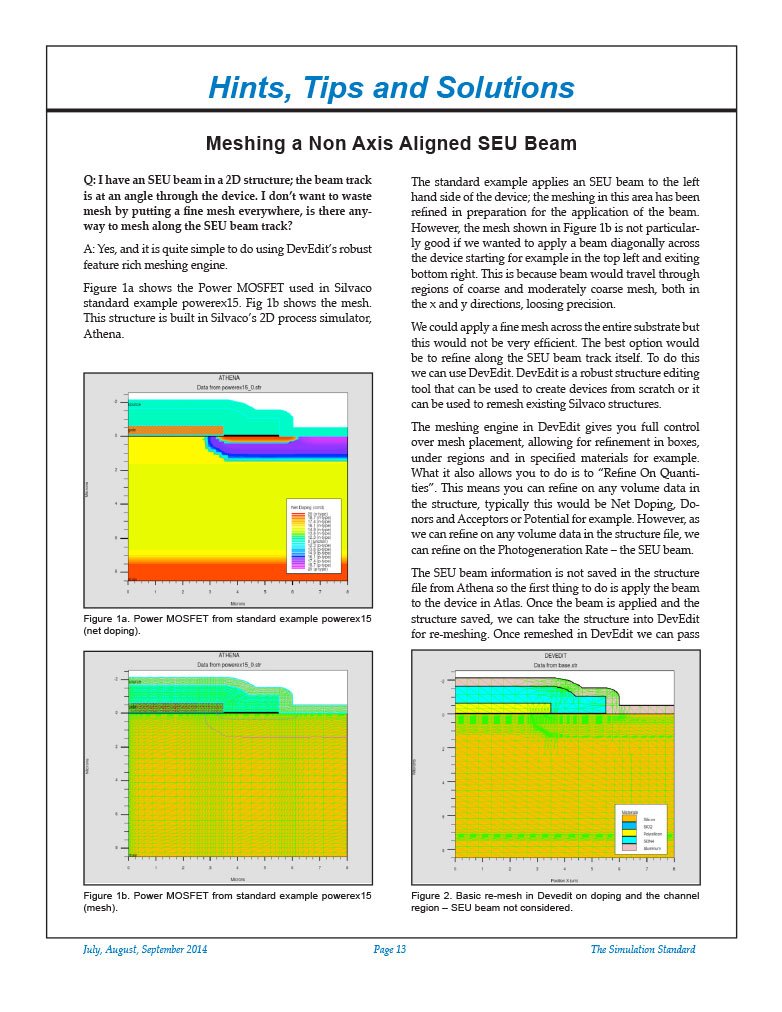 Read more about the article Hints, Tips and Solutions – Meshing a Non Axis Aligned SEU Beam