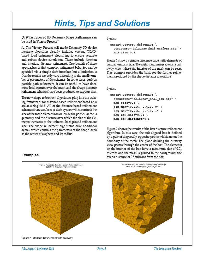 Read more about the article Hints, Tips, and Solutions – Types of 3D Delaunay Shape Refinement in Victory Process