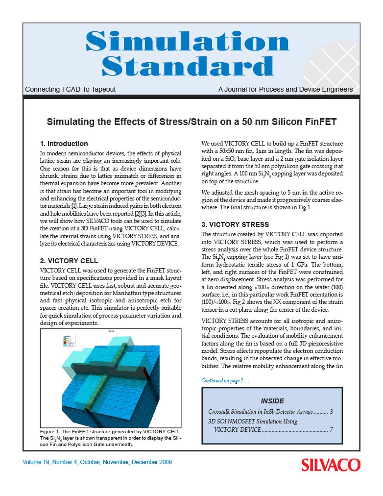 Read more about the article Simulating the Effects of Stress/Strain on a 50 nm Silicon FinFET