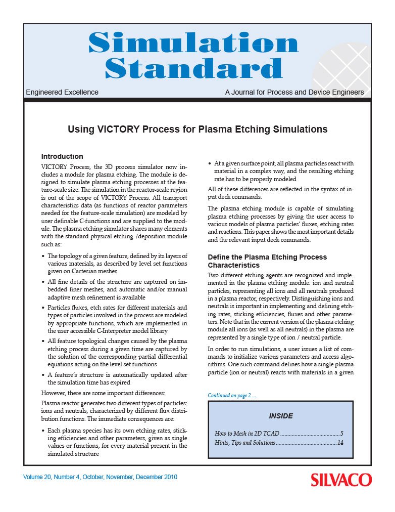 Read more about the article Using VICTORY Process for Plasma Etching Simulations