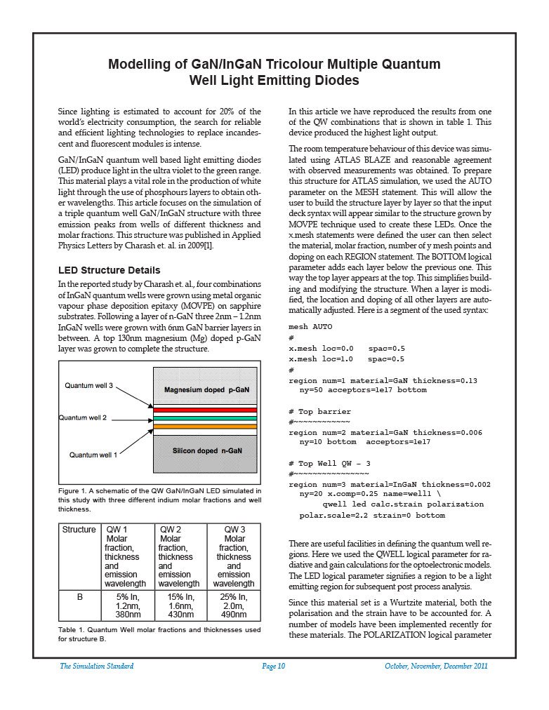 Read more about the article Modelling of GaN/InGaN Tricolour Multiple Quantum Well Light Emitting Diodes