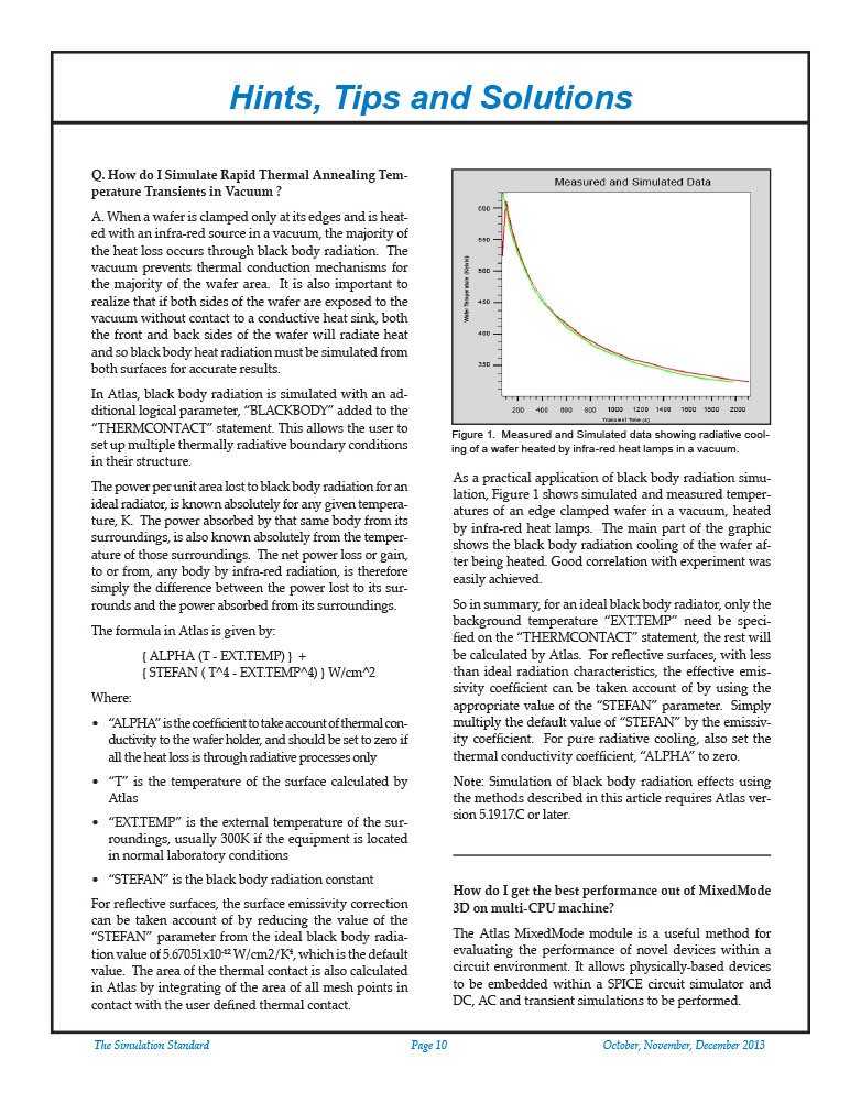 Read more about the article Hints, Tips, and Solutions – Simulate Rapid Thermal Annealing Temperature Transients in Vacuum