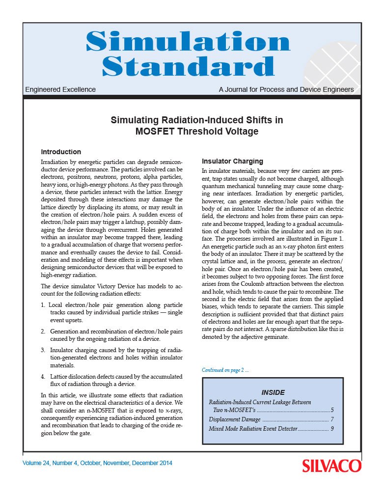 Read more about the article Simulating Radiation-Induced Shifts in MOSFET Threshold Voltage
