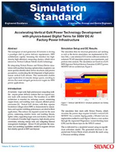 Read more about the article Accelerating Vertical GaN Power Technology Development  with Physics-based Digital Twins for 800V DC AI  Factory Power Infrastructure
