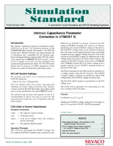 Read more about the article Intrinsic Capacitance Parameter Extraction in UTMOST III