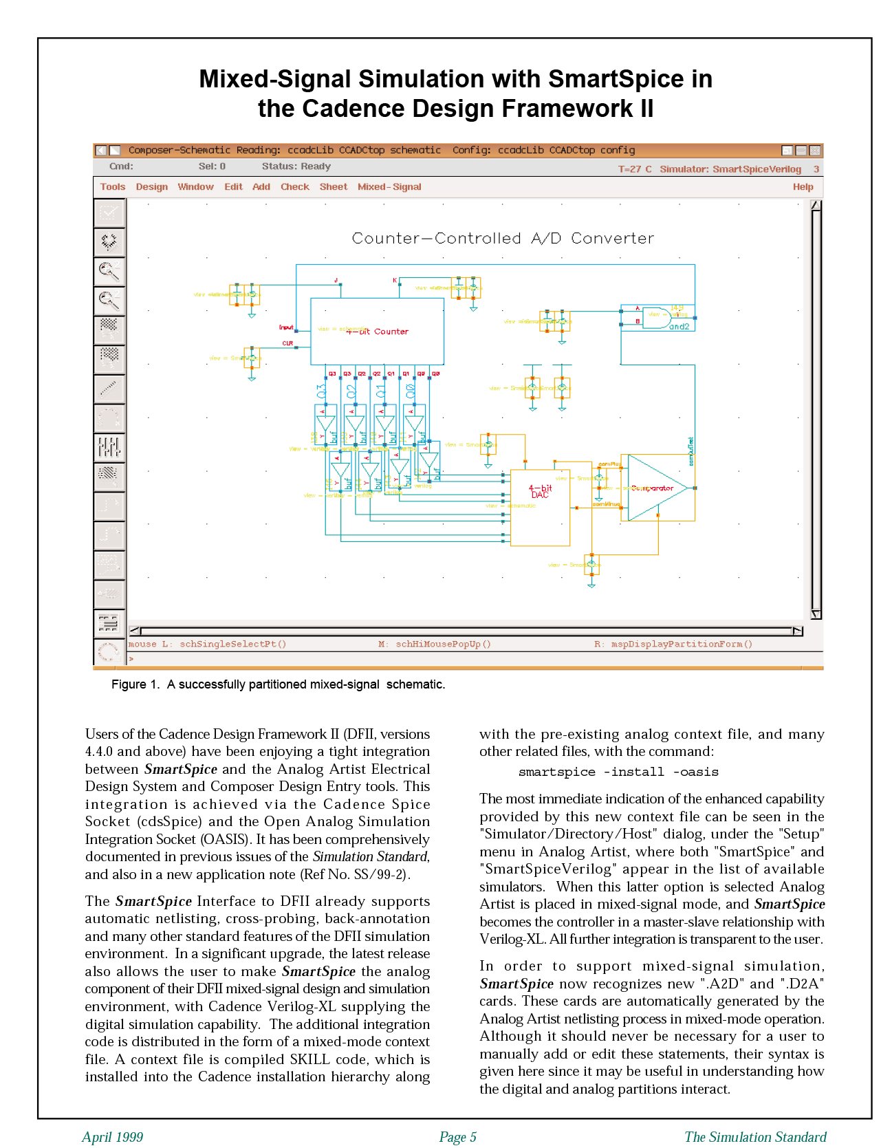 You are currently viewing Mixed-Signal Simulation with SmartSpice in the Cadence Design Framework II