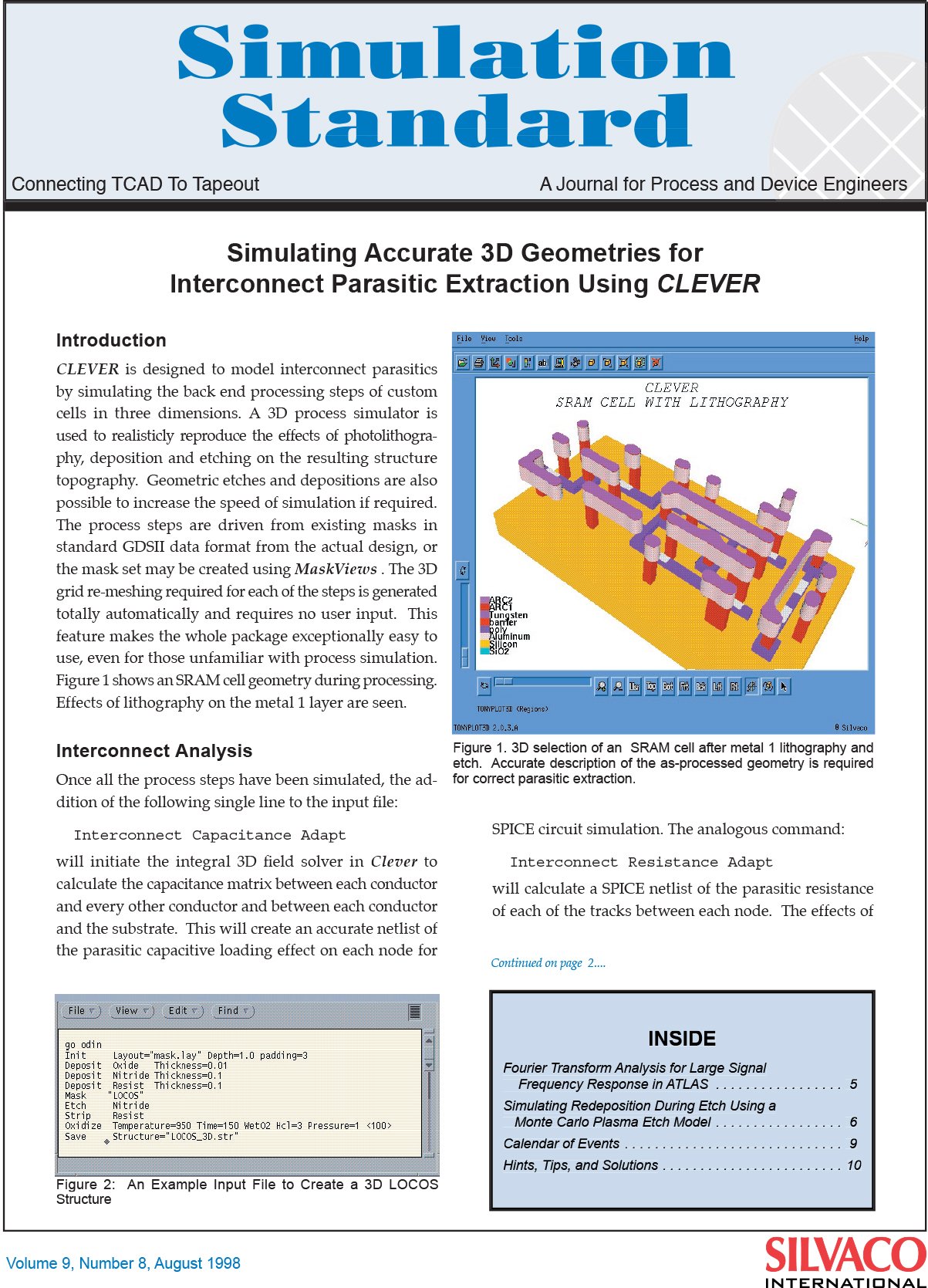 You are currently viewing Simulating Accurate 3D Geometries for Interconnect Parasitic Extraction Using CLEVER