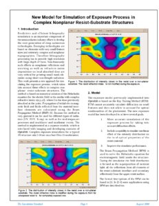 Read more about the article New Model for Simulation of Exposure Process in Complex Nonplanar Resist-Substrate Structures