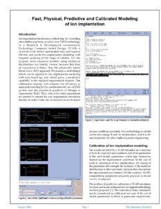 Read more about the article Fast, Physical, Predictive and Calibrated Modeling of Ion Implantation