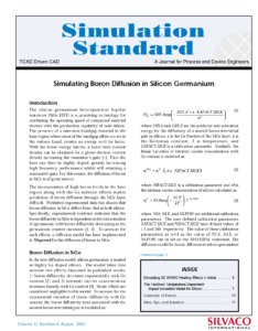 Read more about the article Simulating Boron Diffusion in Silicon Germanium