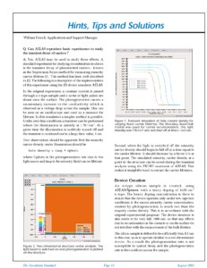 投稿についてもっと詳しく Reproducing Basic Experiments in ATLAS to Study the Transient Decay of Carriers