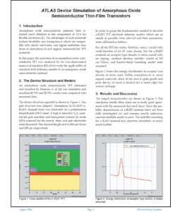 Read more about the article Atlas Device Simulation of Amorphous Oxide Semiconductor Thin-Film Transistors