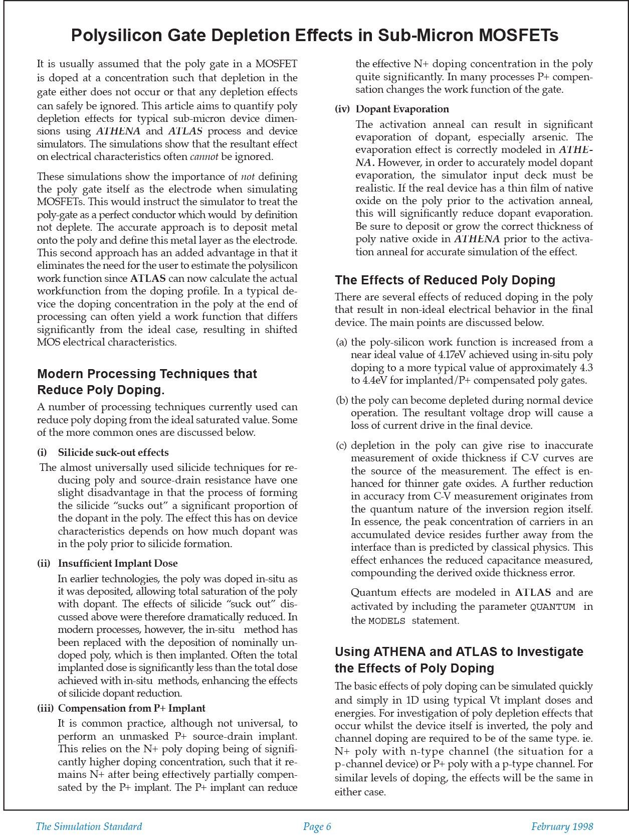 You are currently viewing Polysilicon Gate Depletion Effects in Sub-Micron MOSFETs
