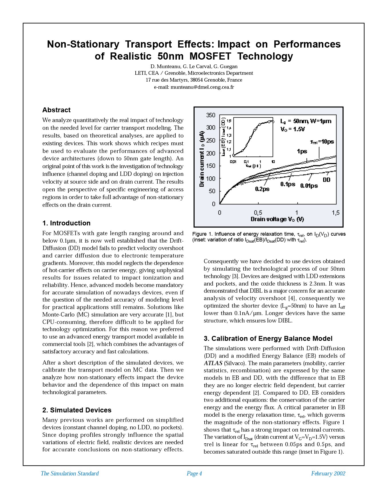 Read more about the article Non-Stationary Transport Effects: Impact on Performances of Realistic 50nm MOSFET Technology