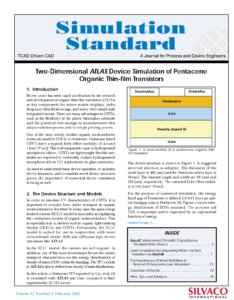 Read more about the article Two-Dimensional ATLAS Device Simulation of Pentacene Organic Thin-film Transistors