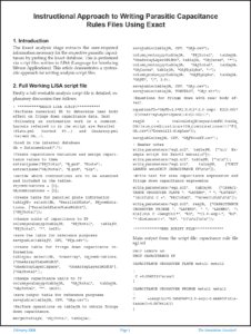 Read more about the article Instructional Approach to Writing Parasitic Capacitance Rules Files Using Exact