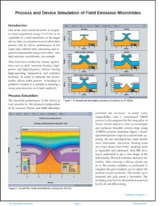 投稿についてもっと詳しく Process and Device Simulation of Field Emission Microtrides