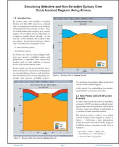 Read more about the article Simulating Selective and Non-Selective Epitaxy Over Oxide Isolated Regions Using Athena