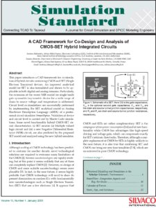Read more about the article A CAD Framework for Co-Design and Analysis of CMOS-SET Hybrid Integrated Circuits