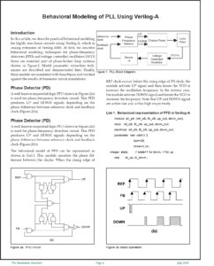Read more about the article Behavioral Modeling of PLL Using Verilog-A with SmartSpice