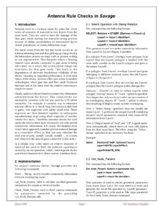 Read more about the article Antenna Rule Checks in Savage