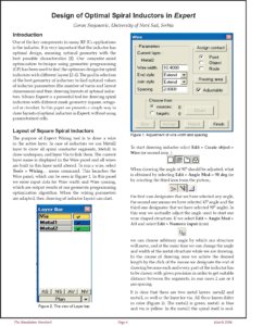 投稿についてもっと詳しく Design of Optimal Spiral Inductors in Expert