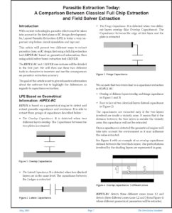 投稿についてもっと詳しく A Comparison Between Classical Full Chip Extraction and Field Solver Parasitic Extraction