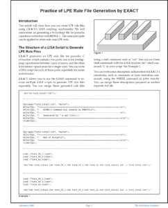 Read more about the article Practice of LPE Rule File Generation by Exact