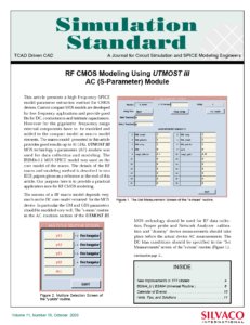 Read more about the article RF CMOS Modeling Using UTMOST III AC (S-Parameter) Module