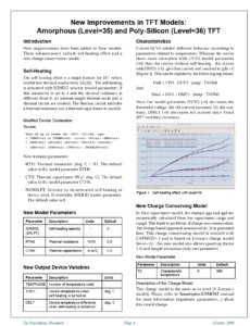 Read more about the article New Improvements in TFT Models: Amorphous (Level=35) and Poly-Silicon (Level=36) TFT