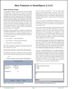 投稿についてもっと詳しく New Features in SmartSpice 2.3.4.C