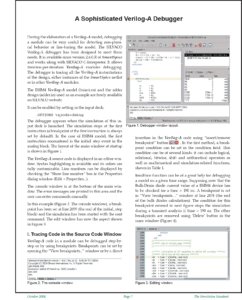 投稿についてもっと詳しく A Sophisticated Verilog-A Debugger