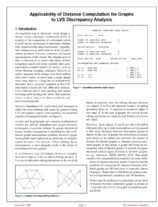 投稿についてもっと詳しく Applicability of Distance Computation for Graphs to LVS Discrepancy Analysis